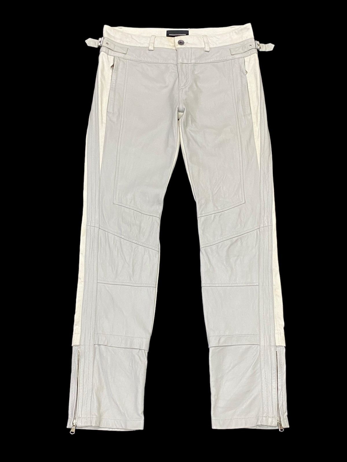 Diesel Diesel Black Gold Denim Trimmed Leather Pants Size US 30 / EU 46 - 2 Thumbnail