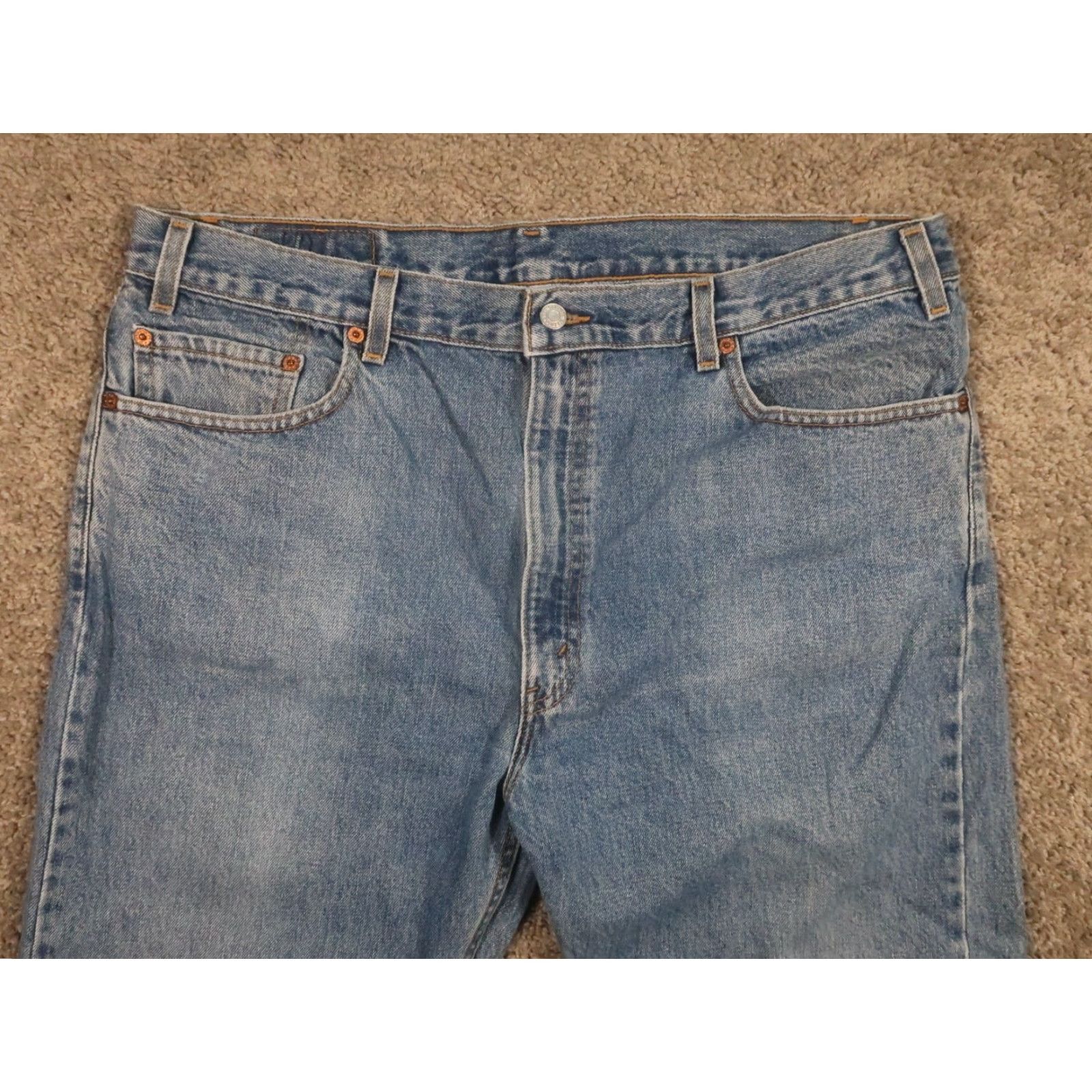 Levi's VINTAGE Levi's 505 Jeans 38x31 Blue Regular Straight 90s Denim 5-Pocket Mens EUC Size US 38 / EU 54 - 3 Thumbnail