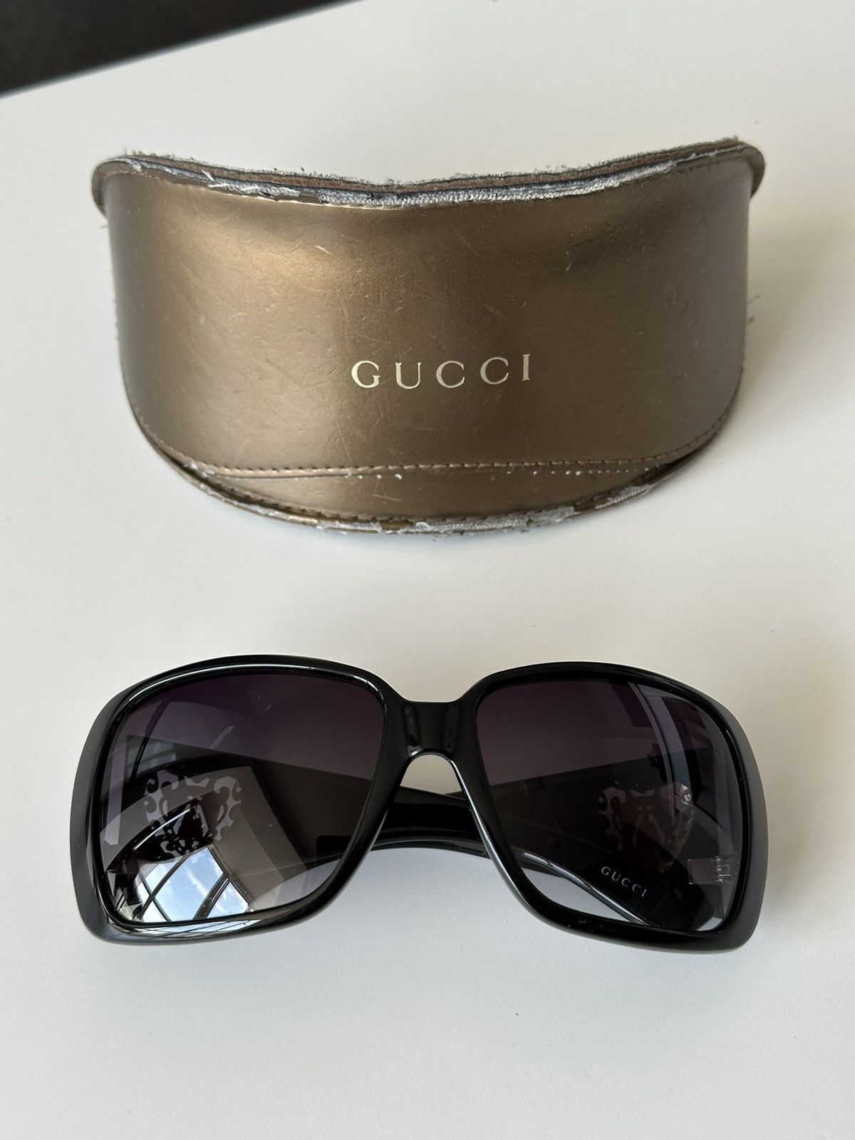 Gucci GUCCI Square Heart Brown Sunglasses GG 3058/S Vintage Y2K Size ONE SIZE - 10 Thumbnail