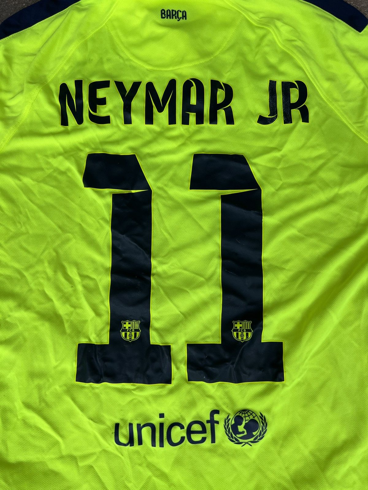 Nike Nike FC Barcelona Neymar Jr Soccer Jersey Size L / US 10 / IT 46 - 4 Thumbnail