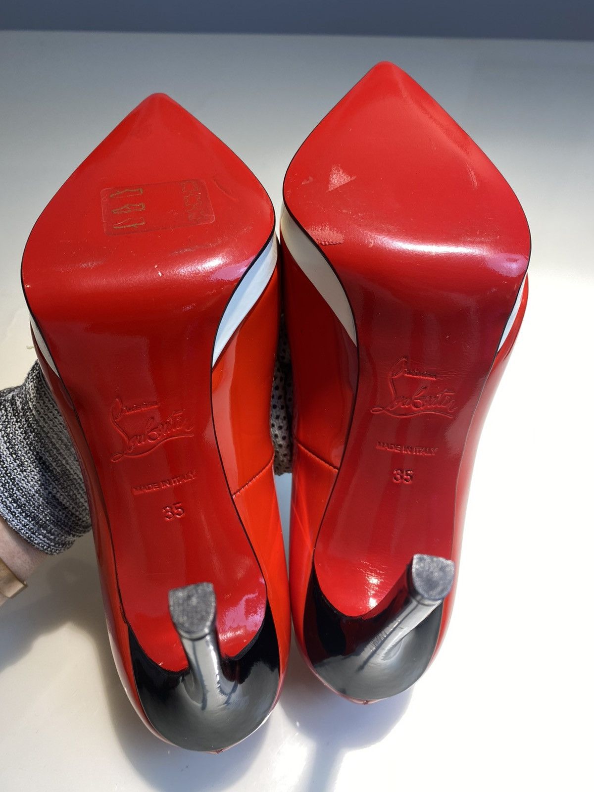 Christian Louboutin Christian Louboutin Red Patent Pigalle Plato Heels 35 Size US 5 / IT 35 - 7 Thumbnail