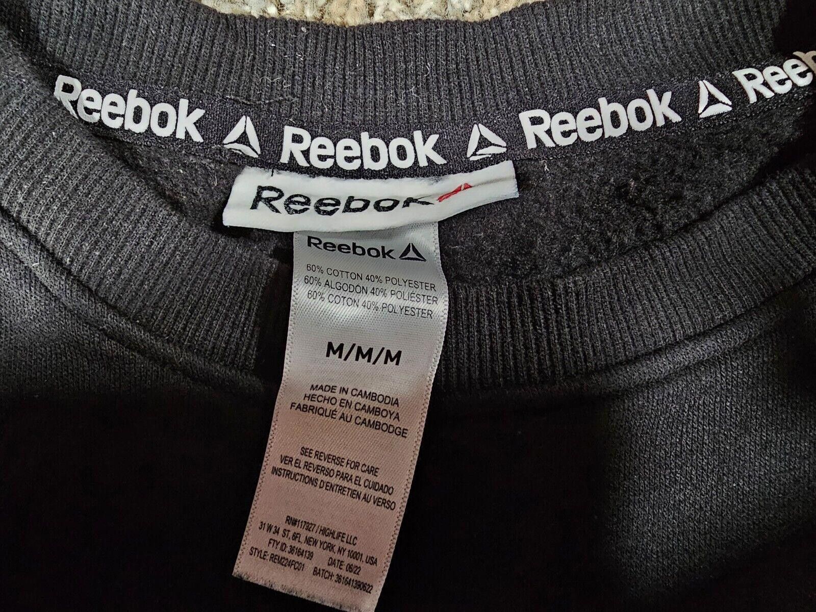 Reebok Reebok Sweater MEDIUM Crewneck Long Sleeve Spellout Black Size US M / EU 48-50 / 2 - 4 Thumbnail