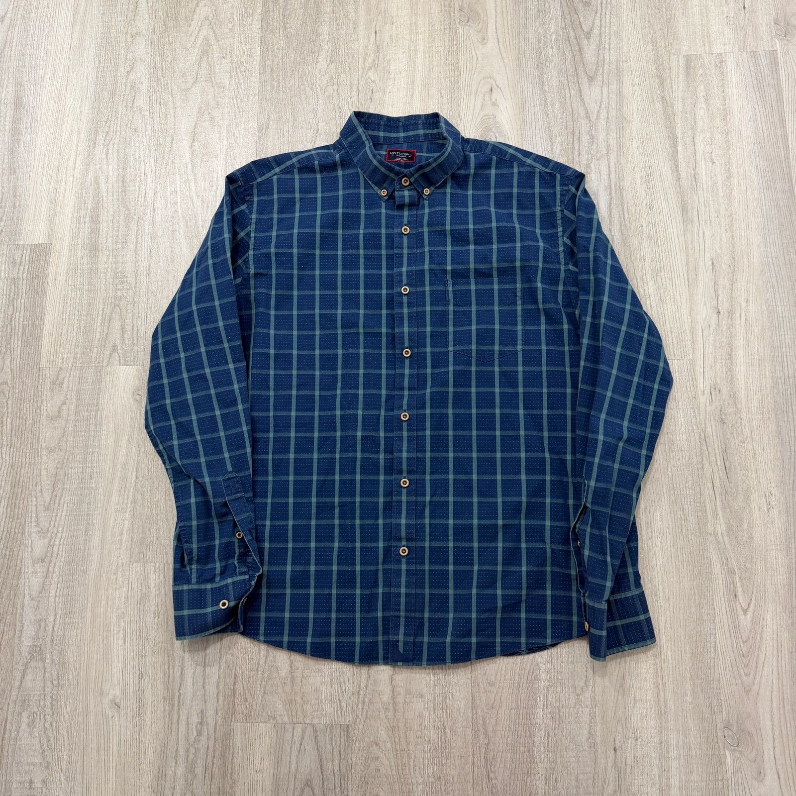 UNTUCKit Untuckit Corison Button Down Shirt Men's Extra Large XL Blue Size US XL / EU 56 / 4 - 1 Thumbnail