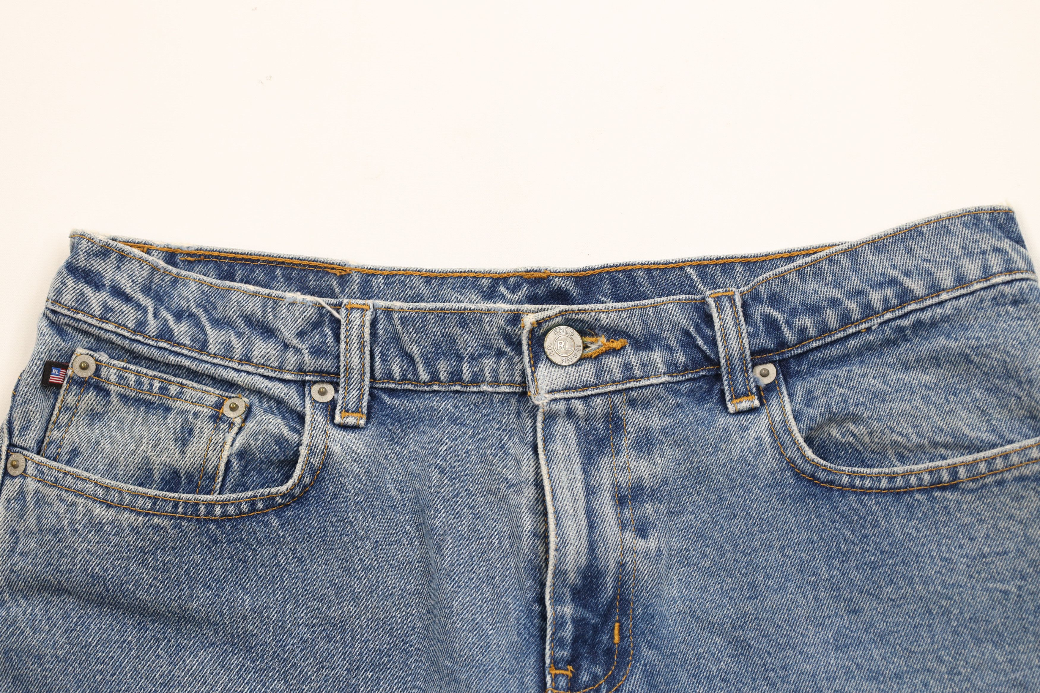 Ralph Lauren Vintage 90s Ralph Lauren Above Knee Denim Jean Shorts Jorts Size 30" / US 8 / IT 44 - 2 Thumbnail