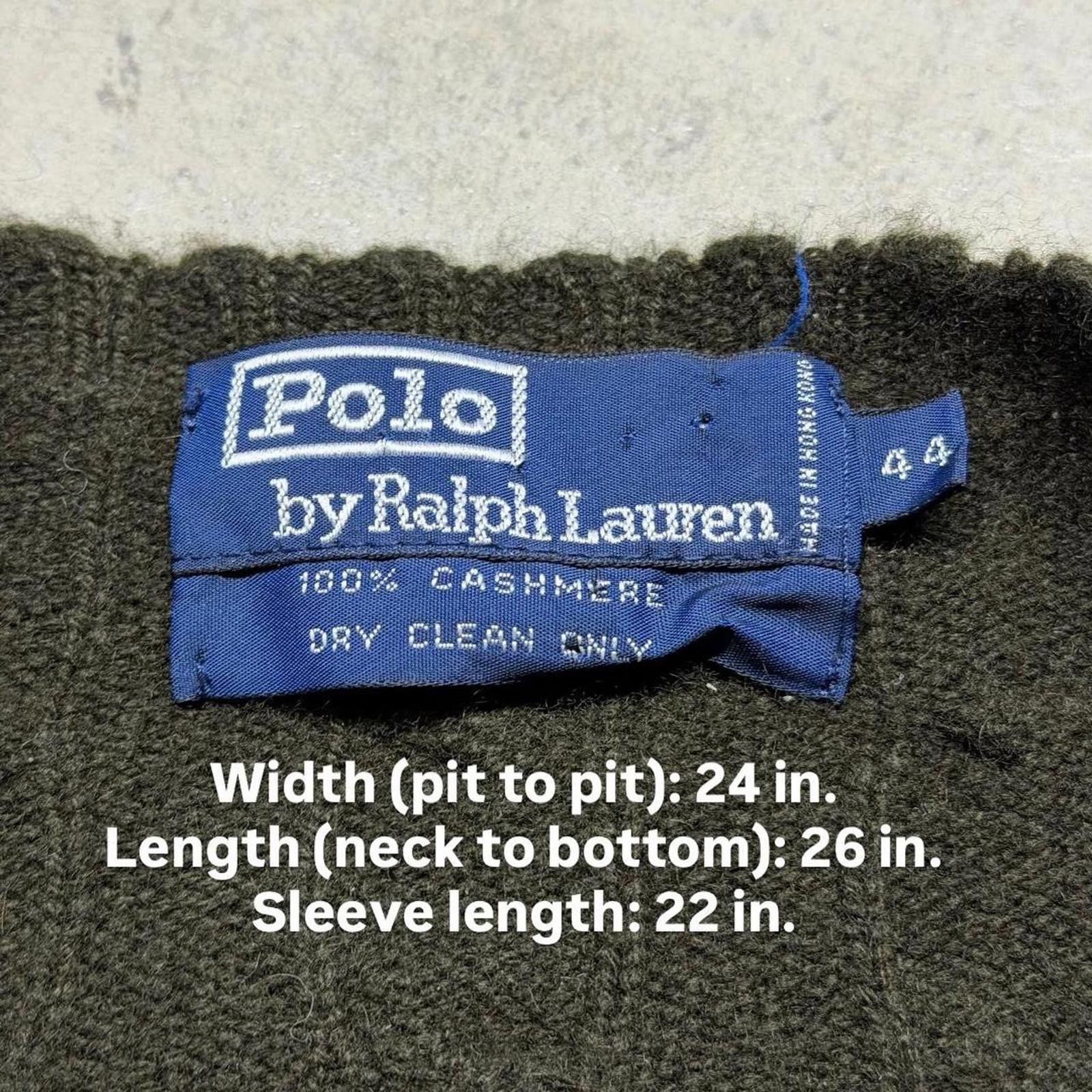 Polo Ralph Lauren Vintage 80s Polo Ralph Lauren Cashmere Cable Knit Sweater Size US XL / EU 56 / 4 - 7 Thumbnail