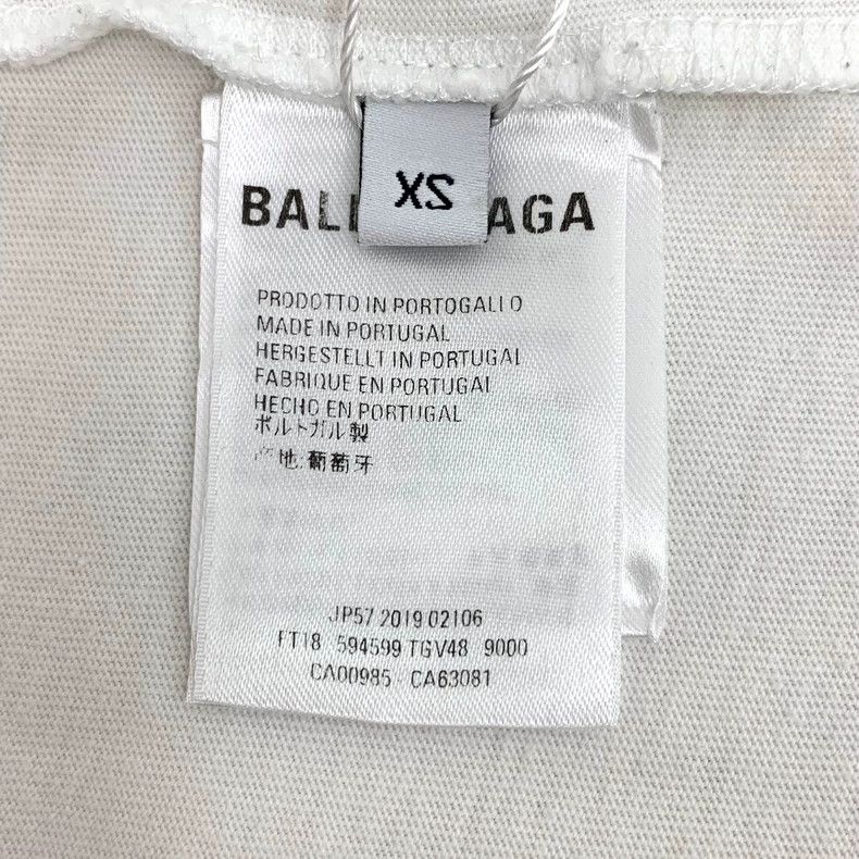 Balenciaga Balenciaga White logo monogram embroidered cotton crewneck Size US XS / EU 42 / 0 - 6 Thumbnail