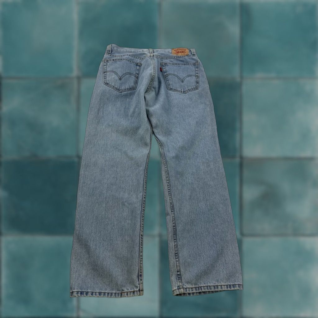 Levi's VINTAGE Levi's 505 Jeans Mens 32x29.5 Blue Distressed Straight 34 x 30 Tagged 34x30 Mens Jeans Size US 32 / EU 48 - 1 Thumbnail
