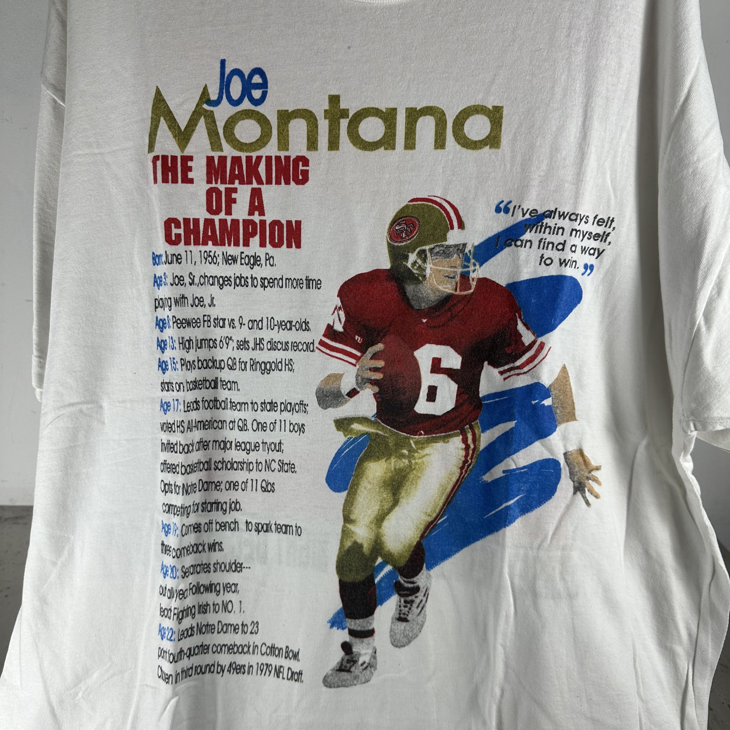 Vintage ​1997 Joe Montana 49ers The Making of a Champion NFL T-shirt Size US XXL / EU 58 / 5 - 3 Thumbnail