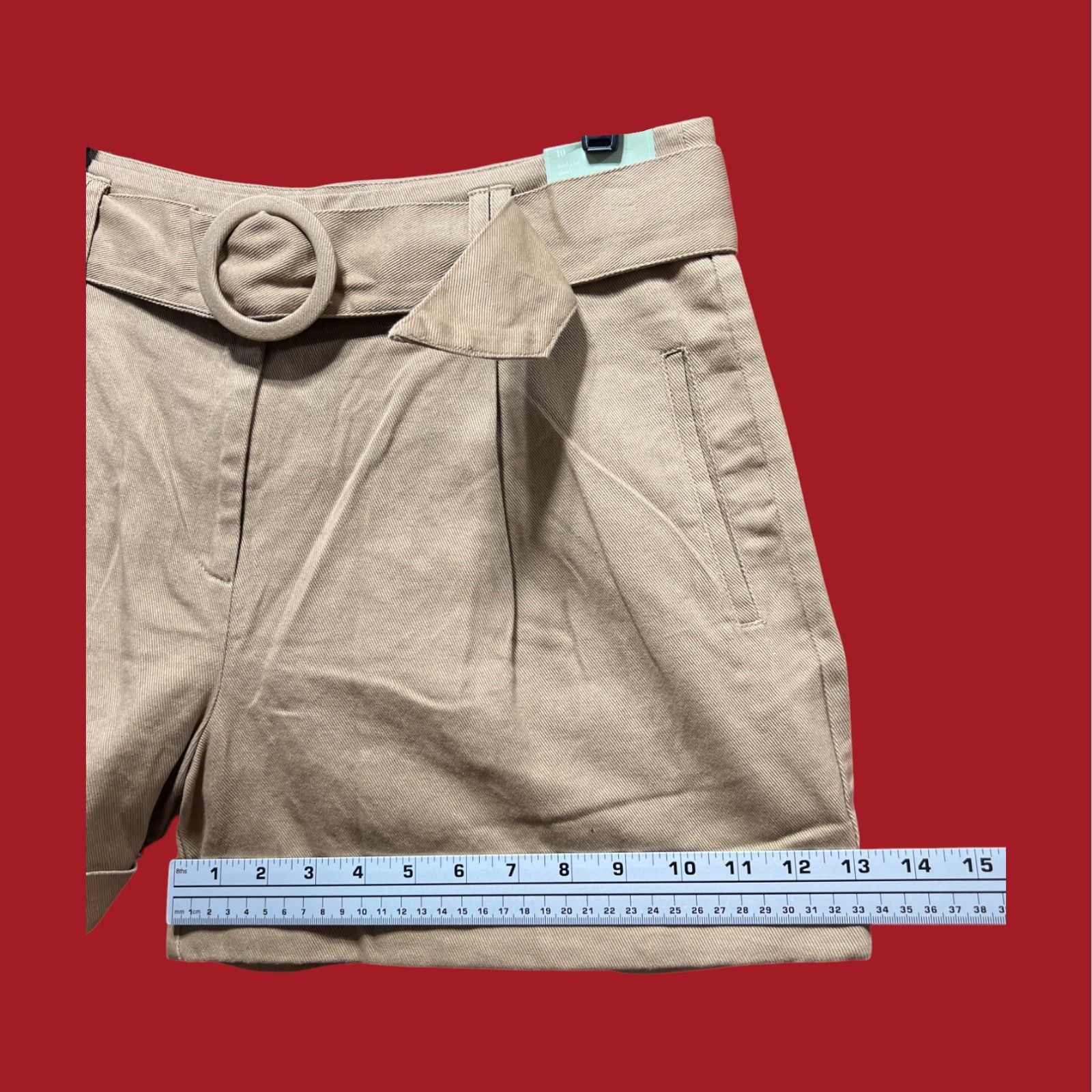 Other Ryegrass - Women's Mid-Rise Pleated Short - Brown - 10 Size 32" / US 10 / IT 46 - 7 Thumbnail
