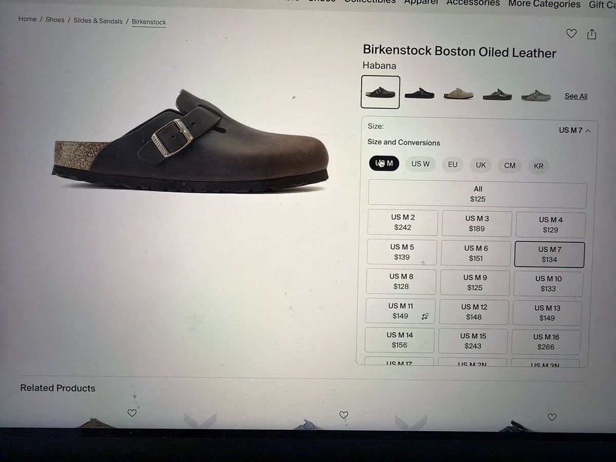 Birkenstock Birkenstock Boston Oiled Leather Size US 8 / EU 41 - 4 Thumbnail