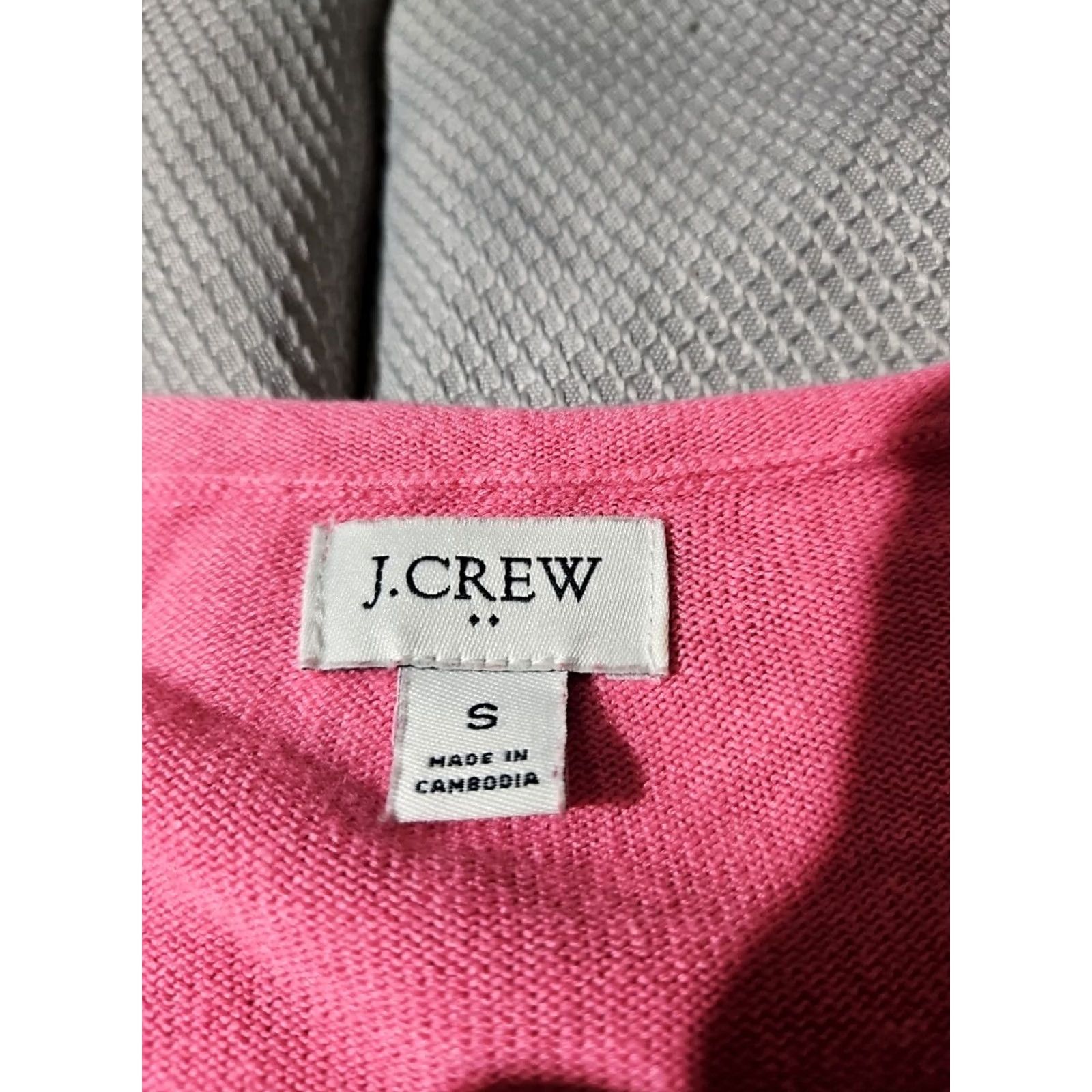 J.Crew VINTAGE J Crew Sweater Womens Pink Small Linen Blend Lightweight Roll Neck Raw Hem Size S / US 4 / IT 40 - 7 Thumbnail