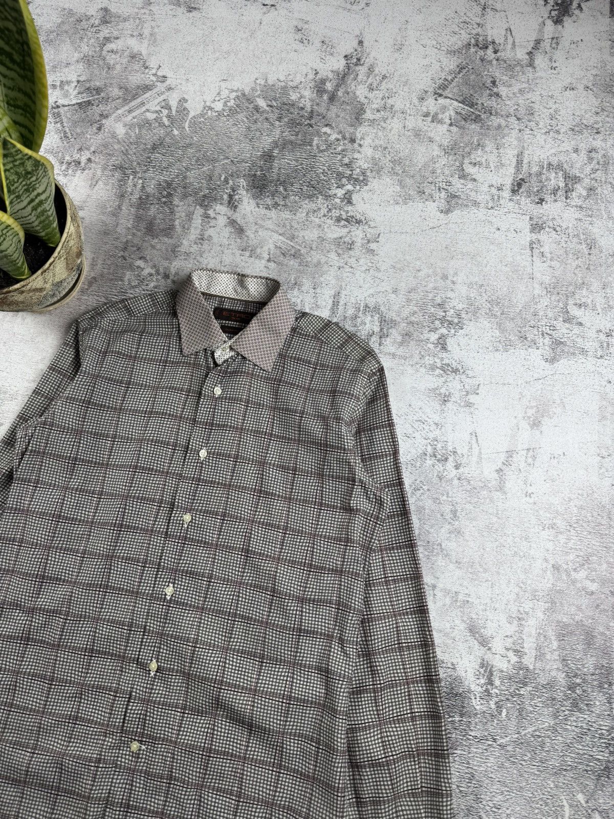 Etro Etro Milano 39 IT Full Monogram Button Classic Shirt Size US M / EU 48-50 / 2 - 5 Thumbnail