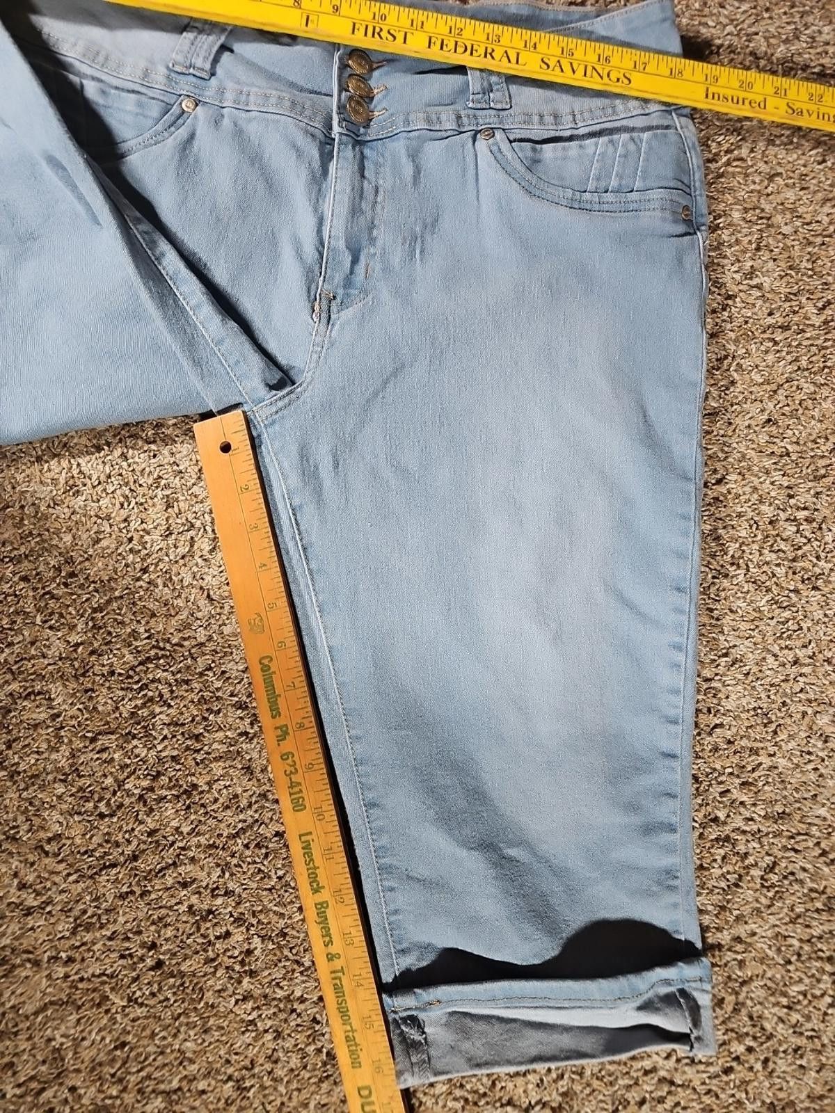 Rei Kawakubo Kaba Jeans Sz 20 Cuffed Capris Size 42" / US 20 - 4 Thumbnail