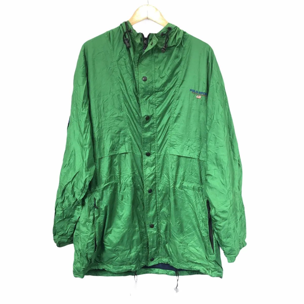 Vtg 90 POLO SPORT RALPH LAUREN Green Hoodie Tactical Jacket