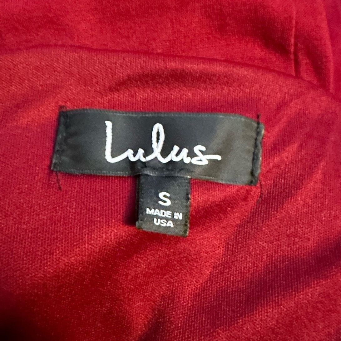 Designer Lulu's Deep Red Mini Skirt - S Size 27" / US 4 / IT 40 - 9 Thumbnail