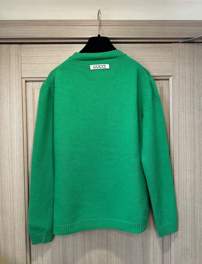 Gucci Gucci Green robot cat cartoon pattern sweater long-sleeved Size US S / EU 44-46 / 1 - 3 Thumbnail
