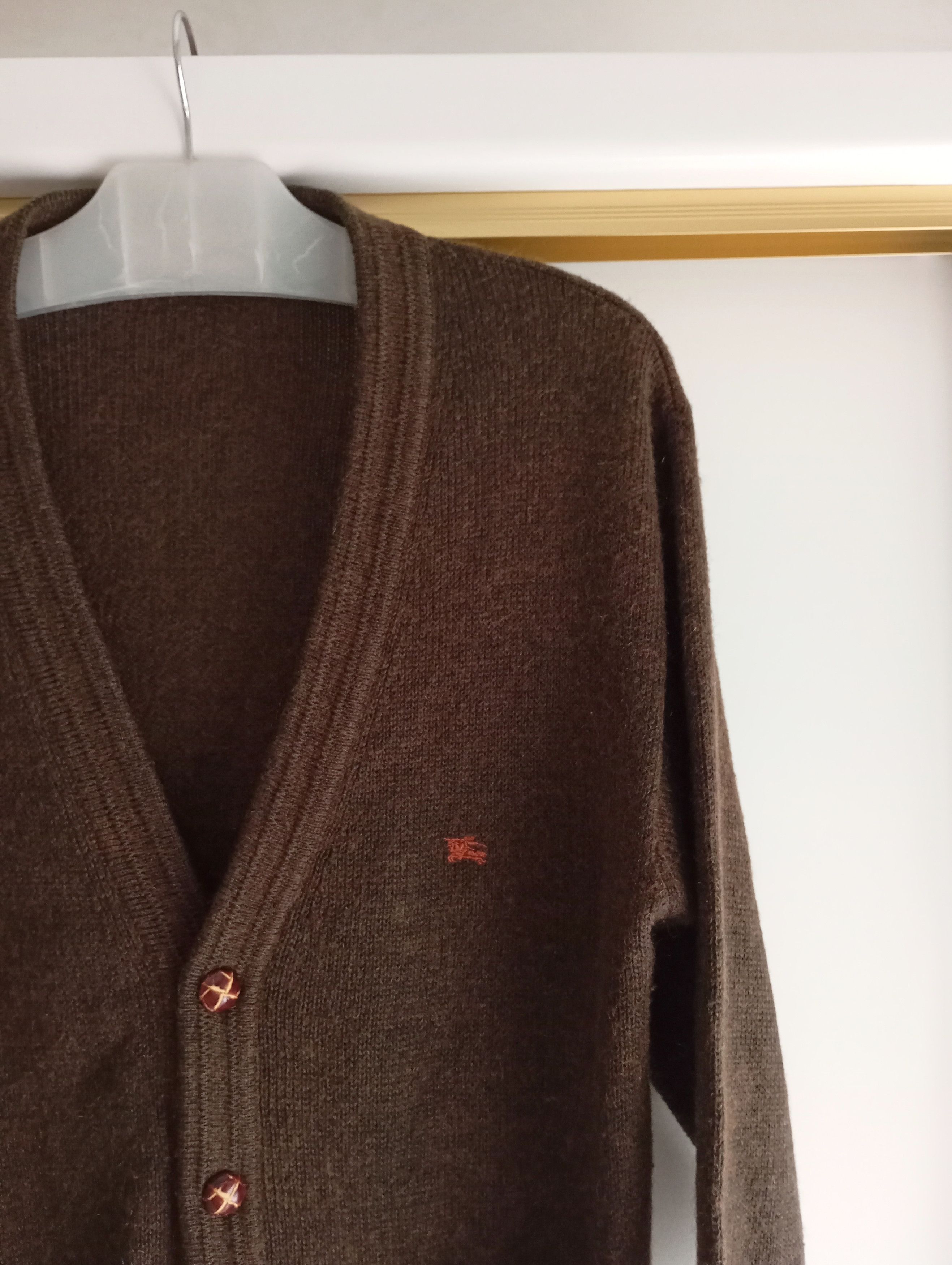 Burberry Burberrys 90s Button Down Brown Vintage Cardigan Size US L / EU 52-54 / 3 - 4 Thumbnail