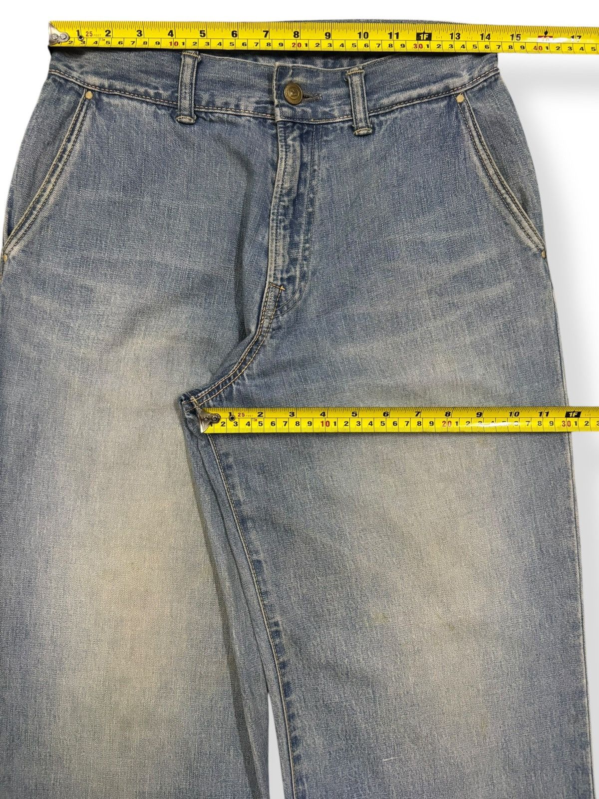 45rpm Vintage Japanese Brand 45rpm Blue Wash Baggy Jeans Size US 29 - 14 Thumbnail