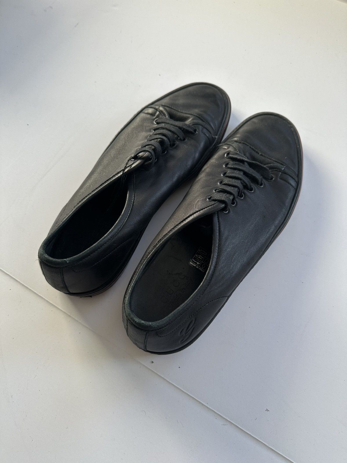 Gucci Low-Top Leather Sneakers Size US 10 / EU 43 - 4 Thumbnail