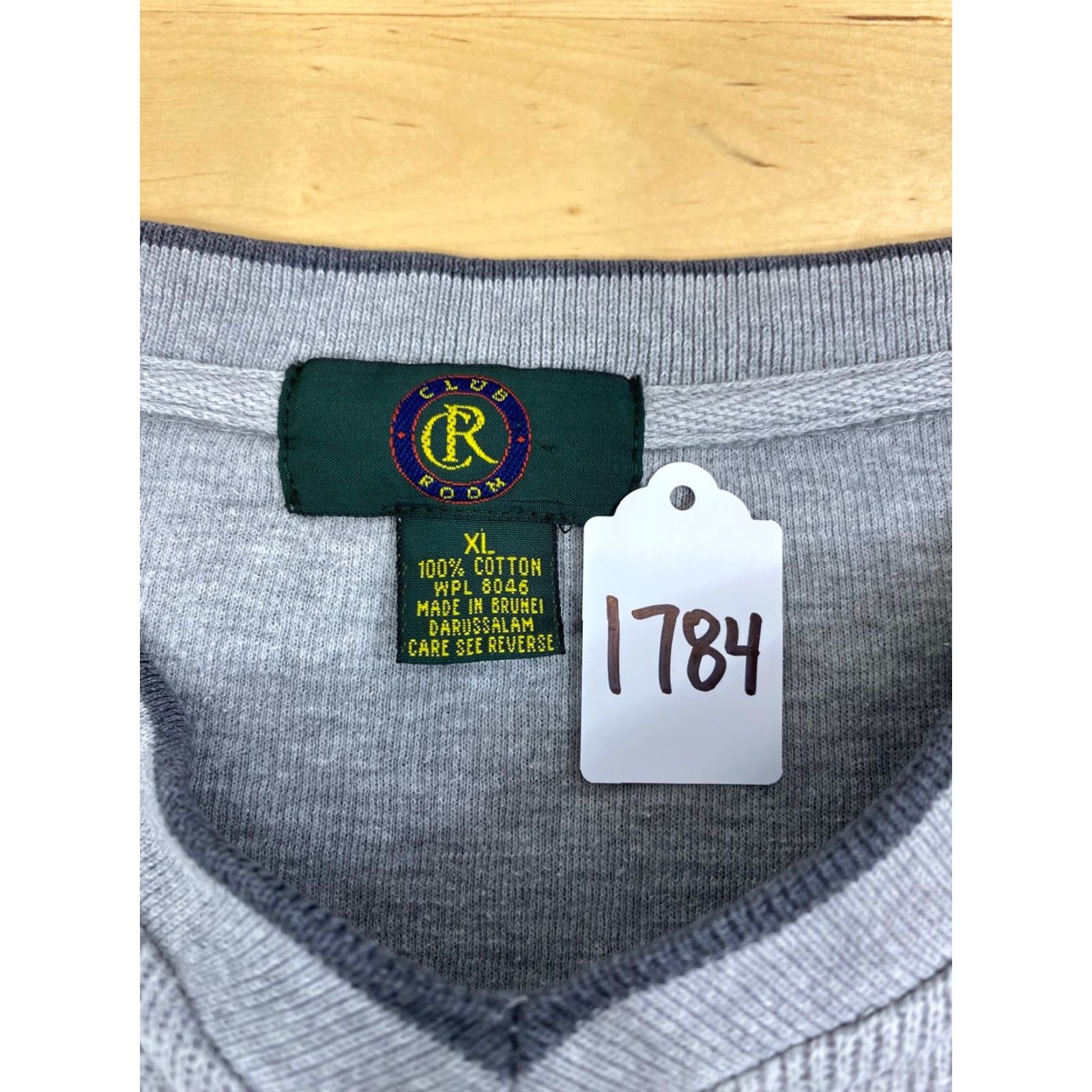 Club Room Club Room Mens Sweater Gray V-Neck Pullover 2XL 100% Cotton Striped (Note: Original pattern is Solid) Size US XXL / EU 58 / 5 - 3 Thumbnail