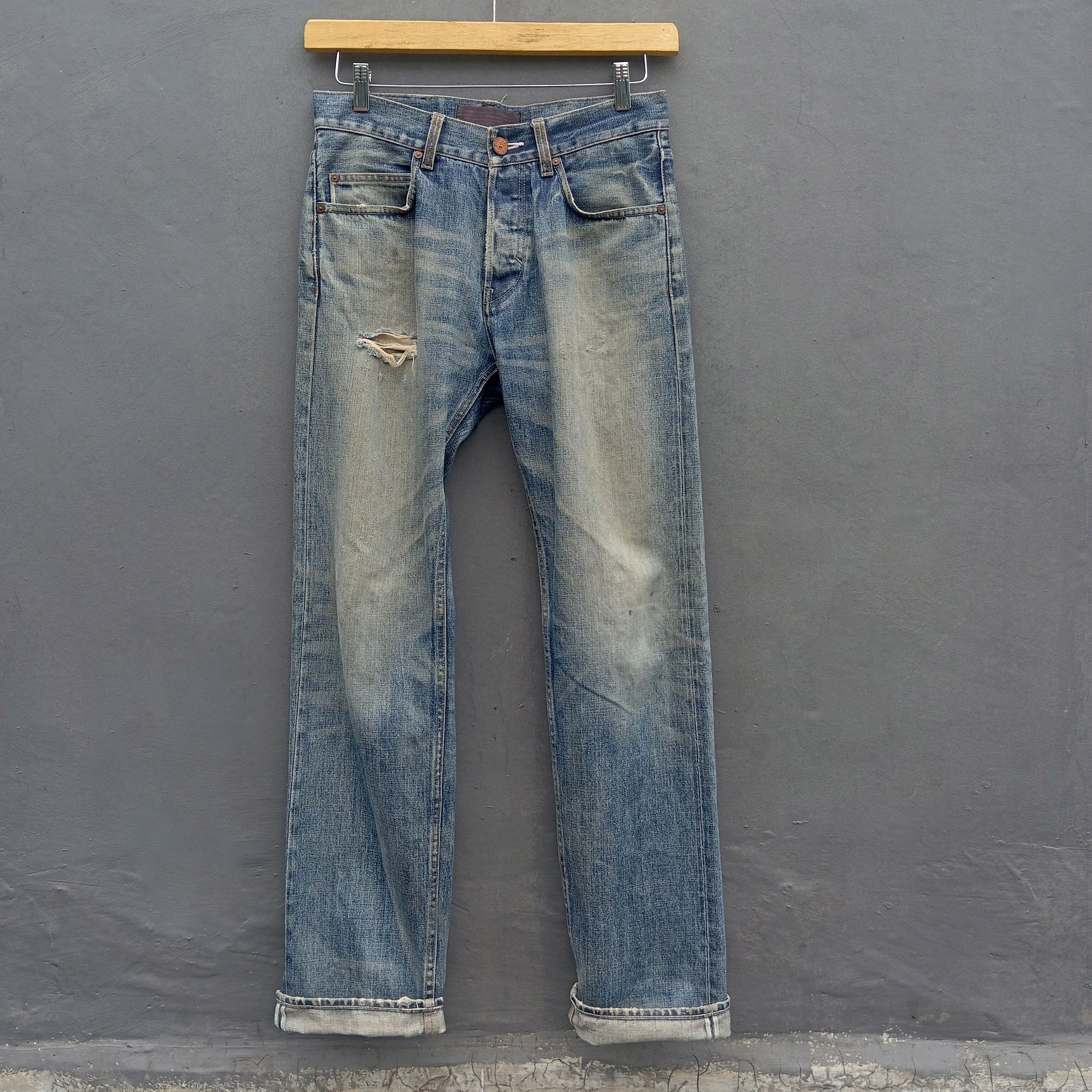 Adidas Adidas conductor distressed denim selvedge trousers Size US 30 / EU 46 - 5 Thumbnail