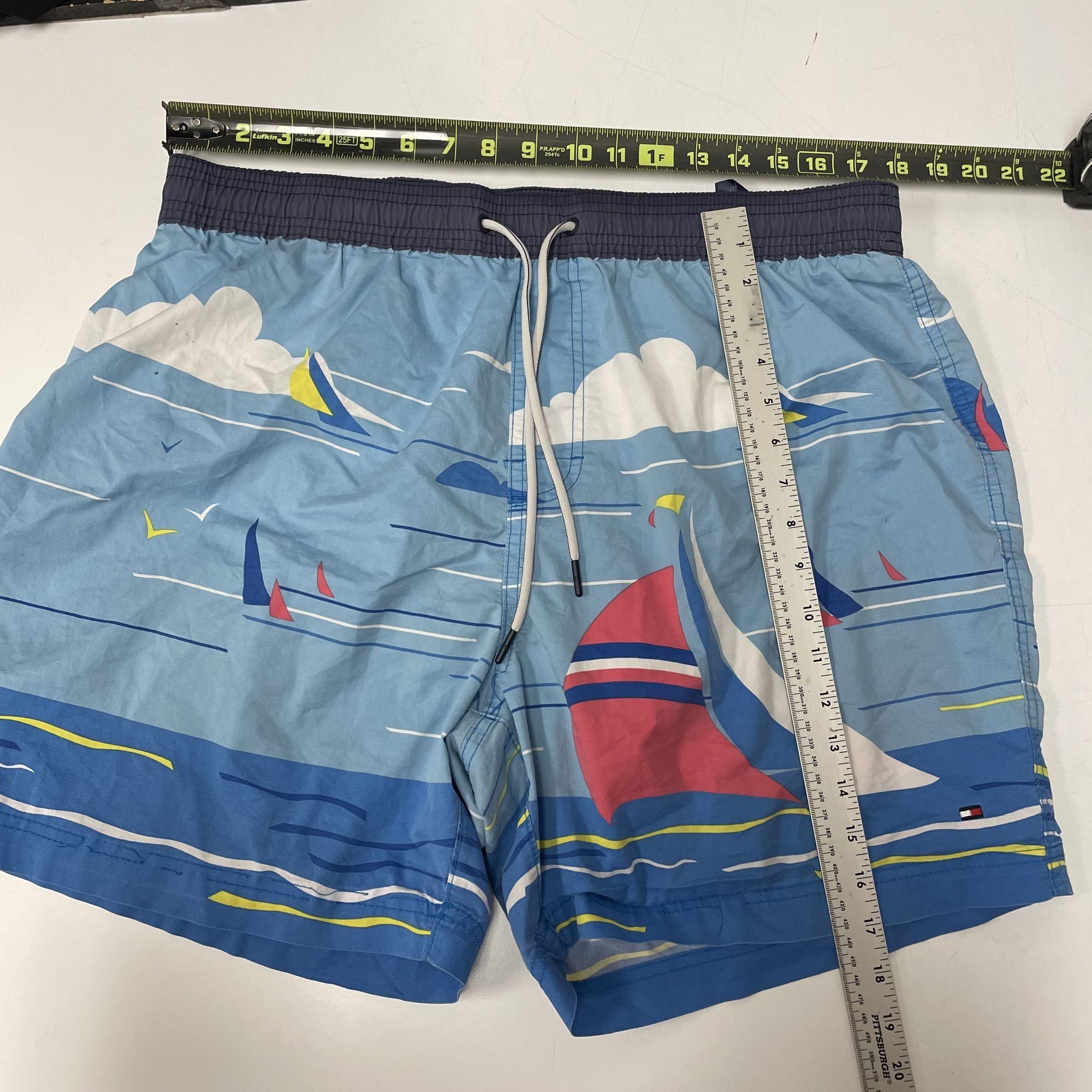 Tommy Hilfiger Vtg Tommy Hilfiger SAILBOAT Sailing Swim Trunks Beach Shorts Size US 36 / EU 52 - 8 Thumbnail