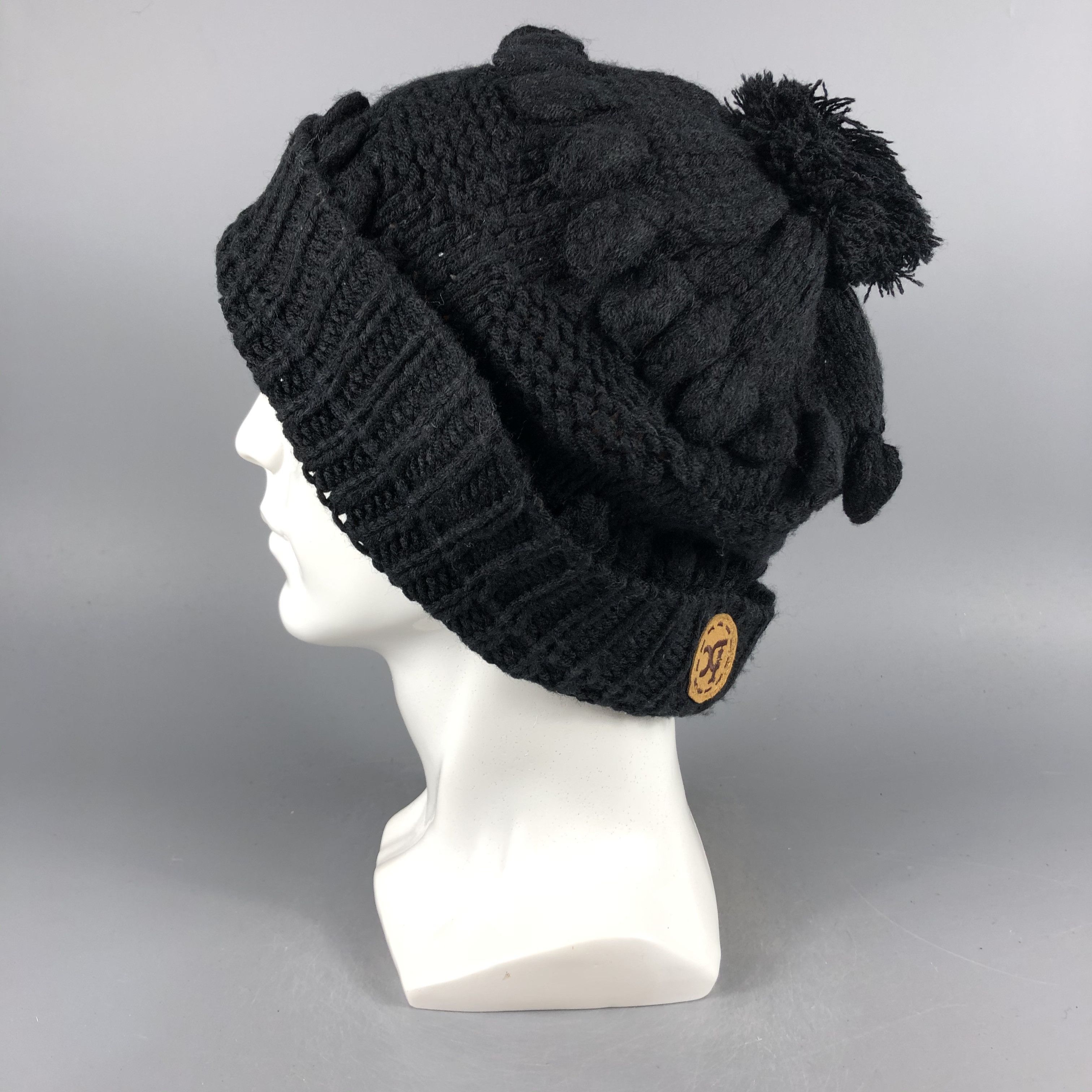 Japanese Brand × Vintage Womens Unknown Black Beanie Snow Hat Snow Cap -D945 Size ONE SIZE - 1 Thumbnail