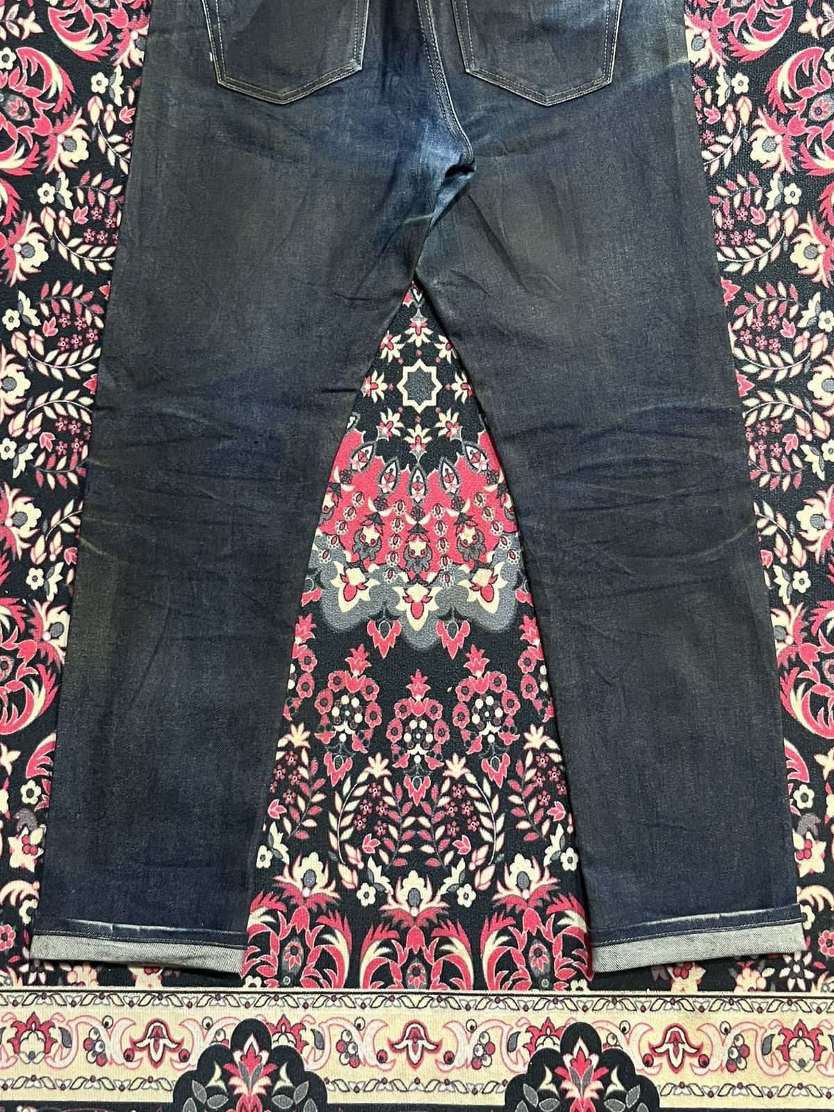 Undercover × Uniqlo Vintage Uniqlo UJ Dark Blue Faded Washed Selvedge Jeans Size US 32 / EU 48 - 12 Thumbnail