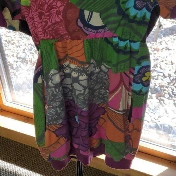 Desigual Desigual Banded Short Slv Pocket Multicolored Graphics Gathe Size S / US 4 / IT 40 - 4 Thumbnail