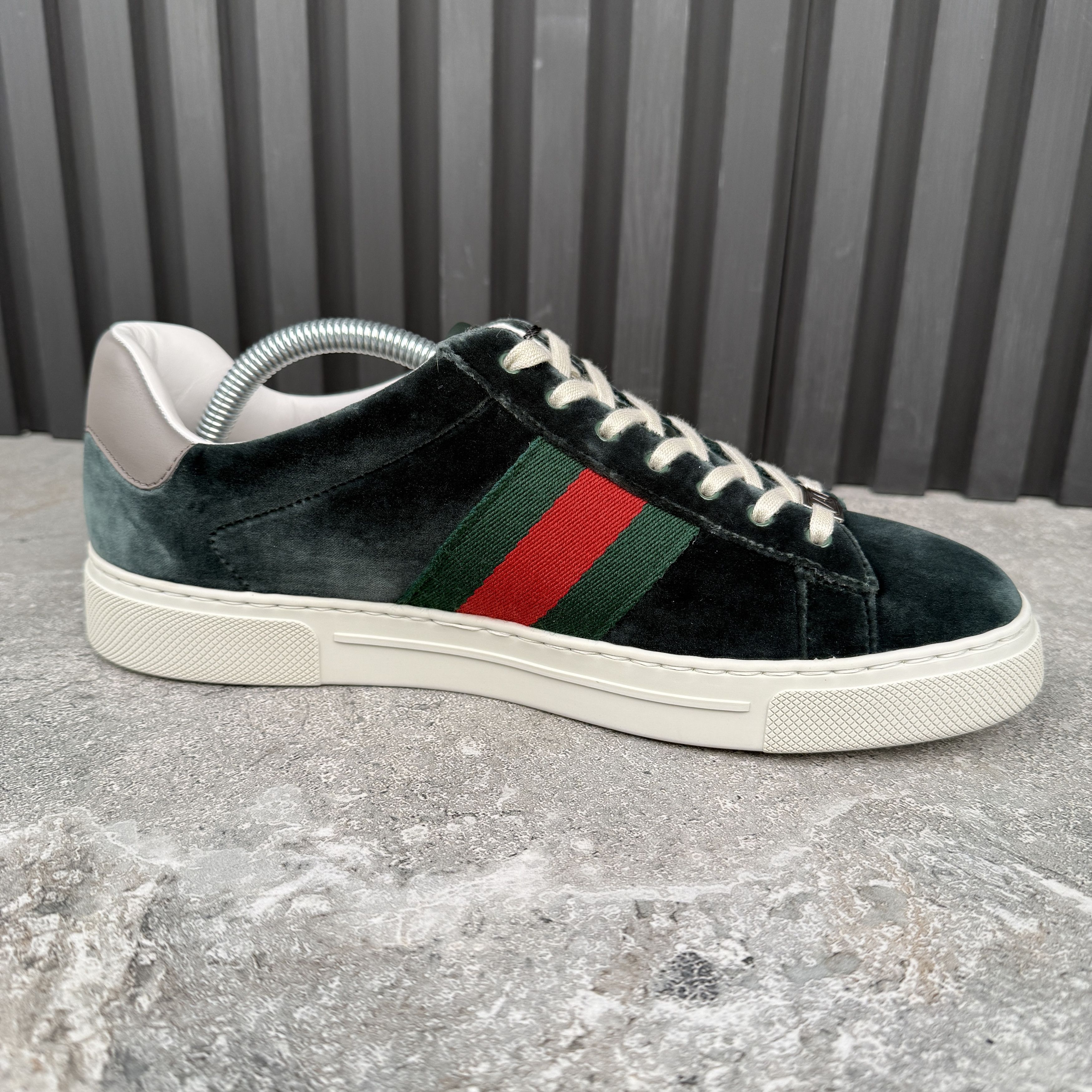 Gucci GUCCI Ace Web Low Top Sneakers Velour Size US 7.5 / EU 40-41 - 7 Thumbnail
