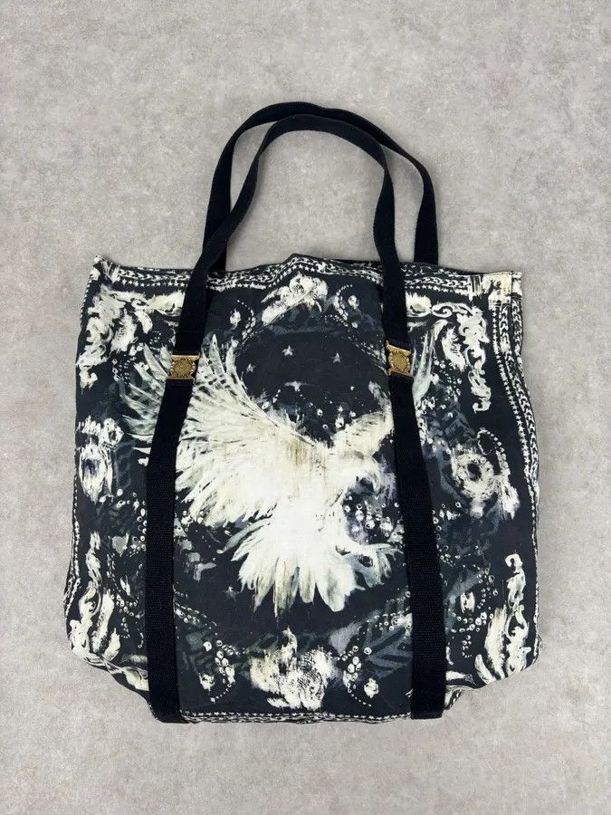 Balmain SS2012 Balmain Navy Cream Eagle Floral Tote Bag Size ONE SIZE - 6 Thumbnail