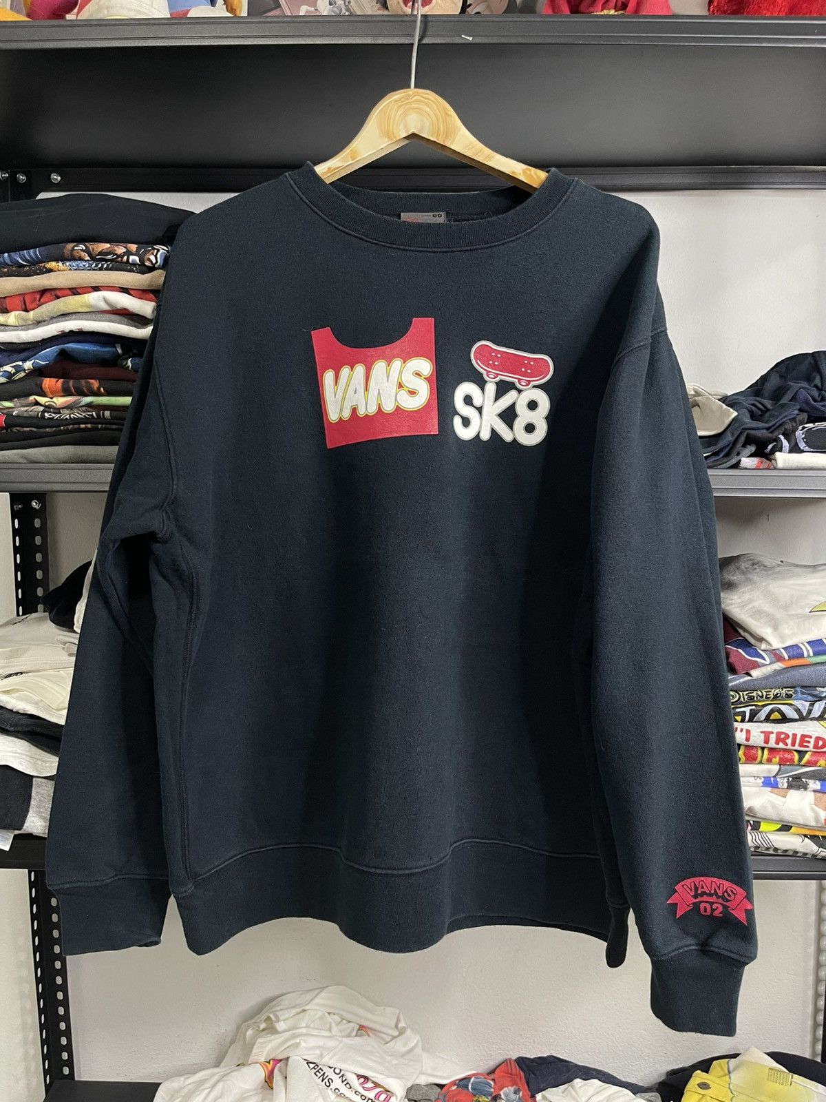 Vans VANS Vintage (Y2K) Skateboard SK8 '02 Block Letter Crewneck Size US L / EU 52-54 / 3 - 1 Thumbnail