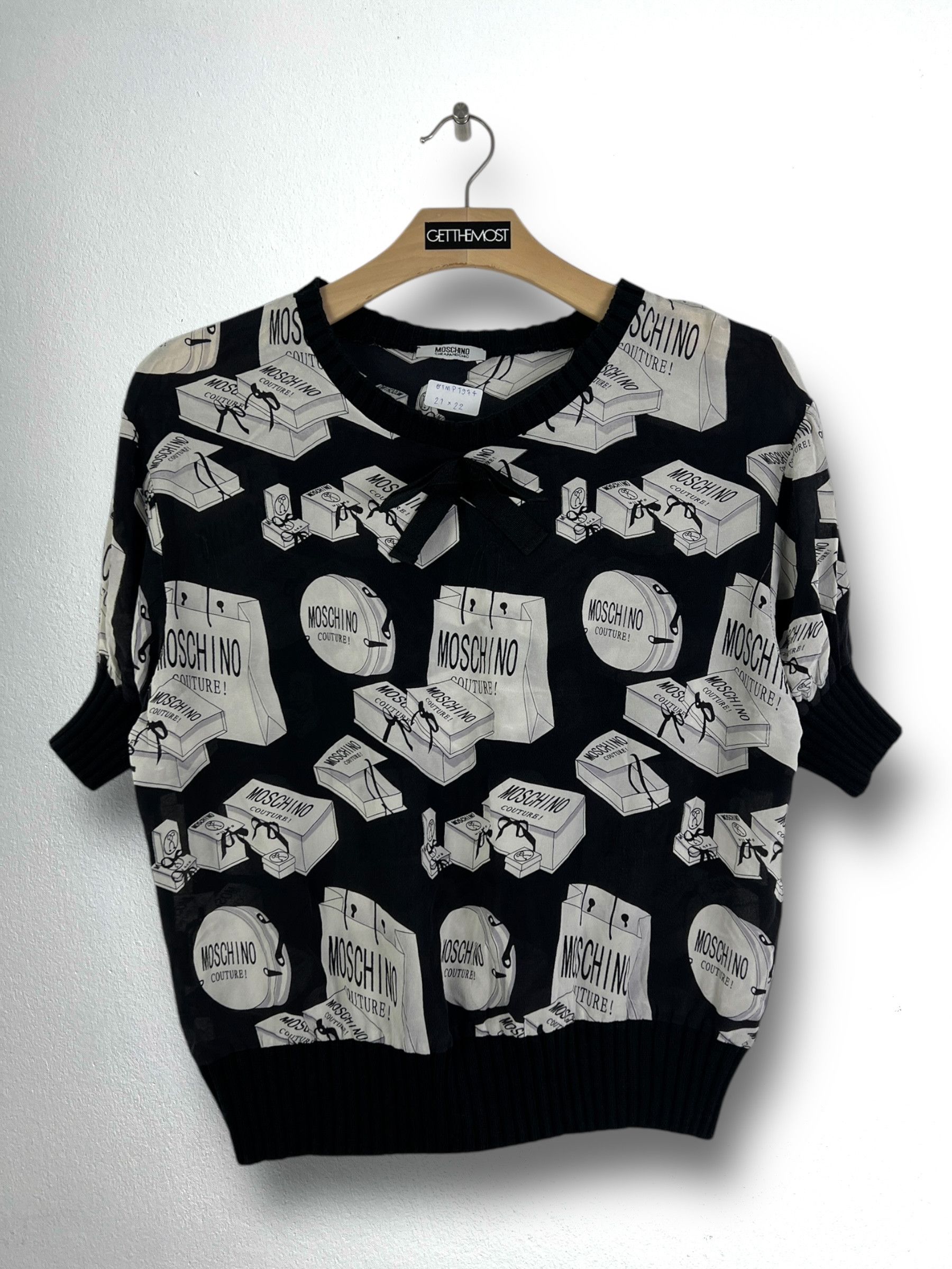 Boutique Moschino × Moschino MOSCHINO Cheapandchic Silk Blouse (L) GTMPT974 Size L / US 10 / IT 46 - 1 Thumbnail