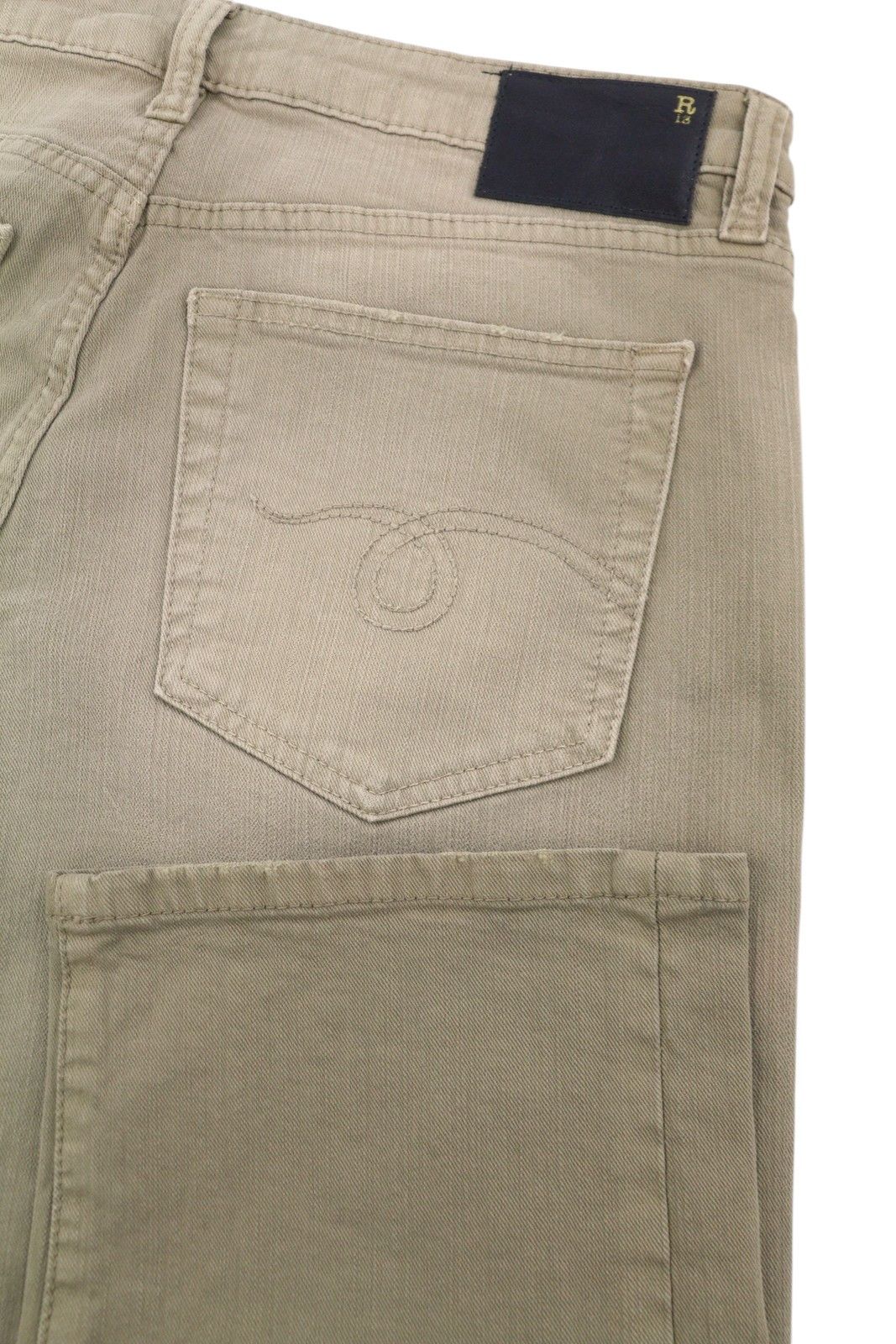 R13 BOY STRAIGHT 27 Pebble Stretch Cropped Beige 89089 Size 27" / US 4 / IT 40 - 6 Thumbnail