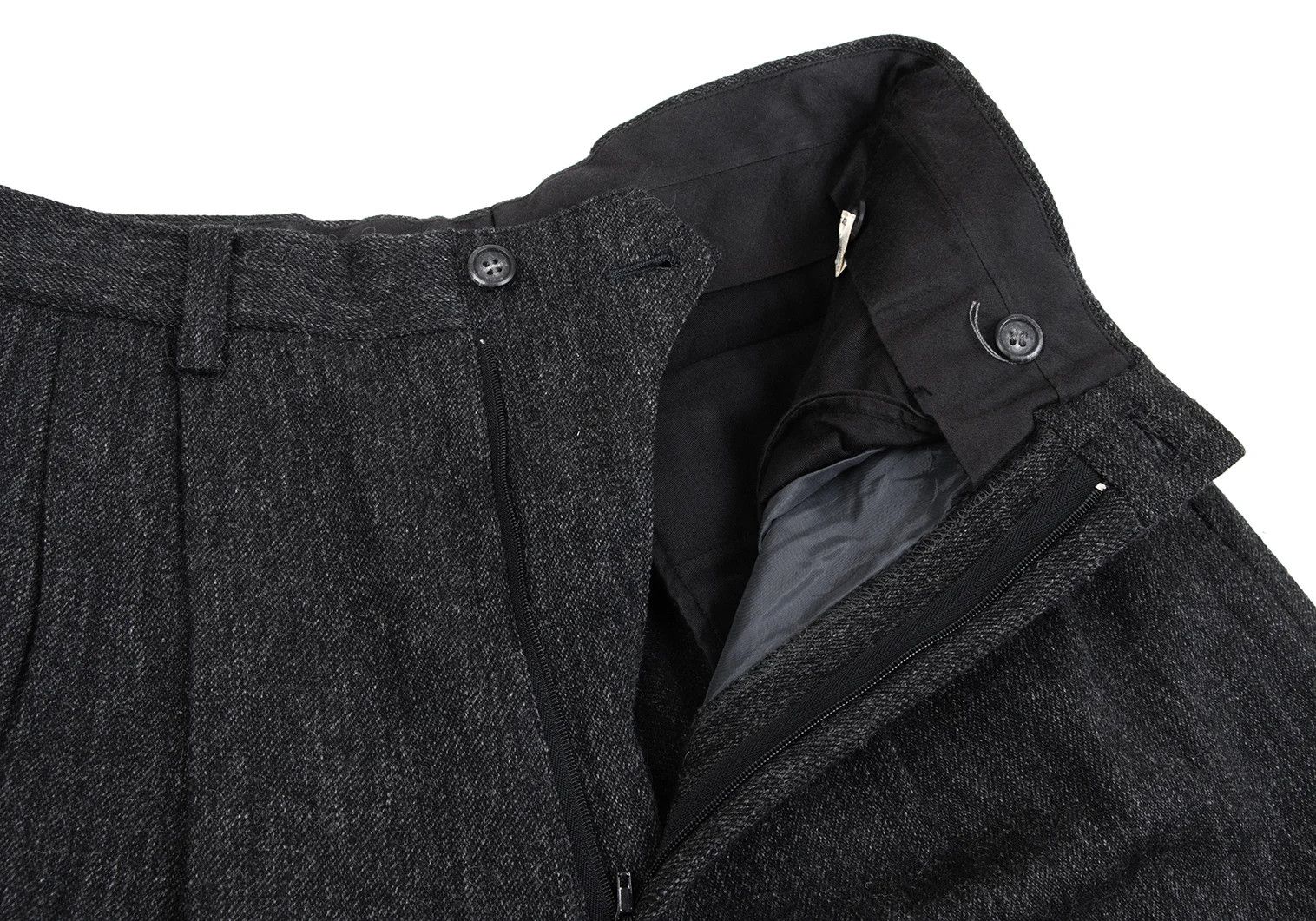 Issey Miyake Wool Tuck Pants in Gray, Size M Size US 34 / EU 50 - 5 Thumbnail