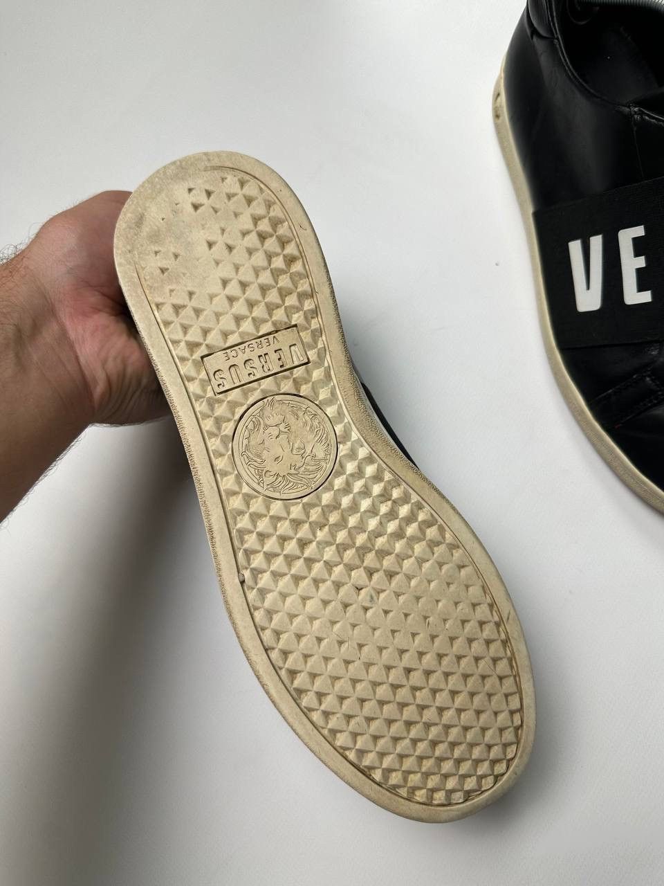 Versus Versace Versus Versace Low Top Black Leather Shoes Size US 9 / EU 42 - 14 Thumbnail