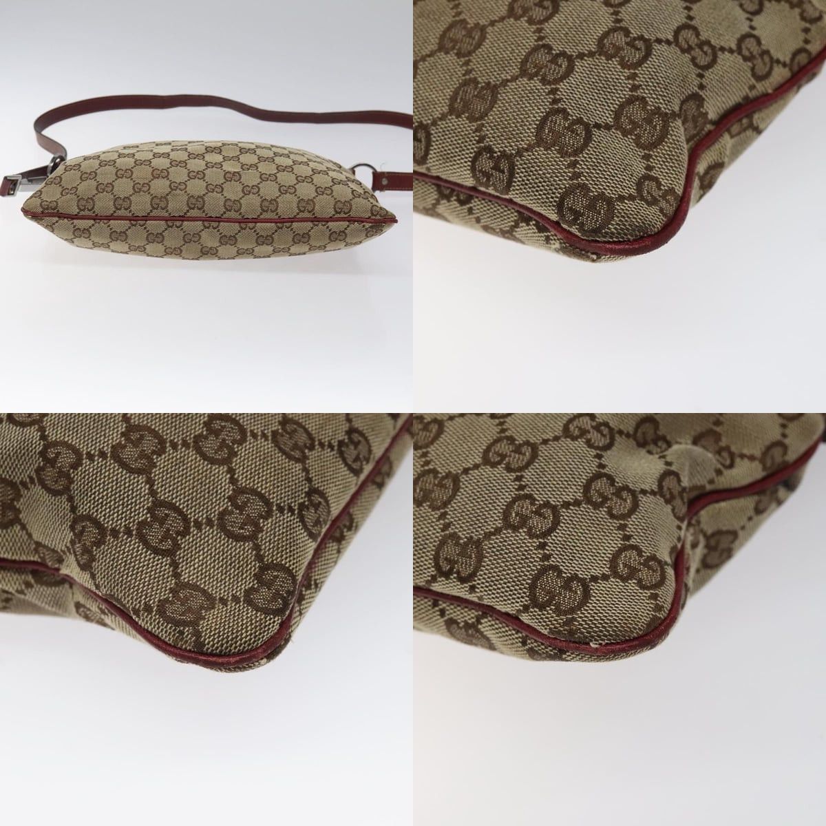 Gucci GUCCI GG Canvas Shoulder Bag Beige Silver Size ONE SIZE - 10 Thumbnail