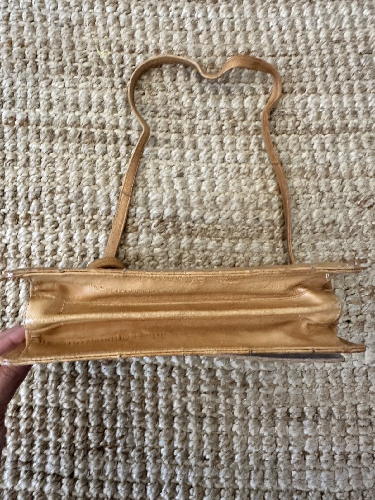 Other Vintage Eel Skin Convertible Clutch Purse in Beige Size ONE SIZE - 7 Thumbnail