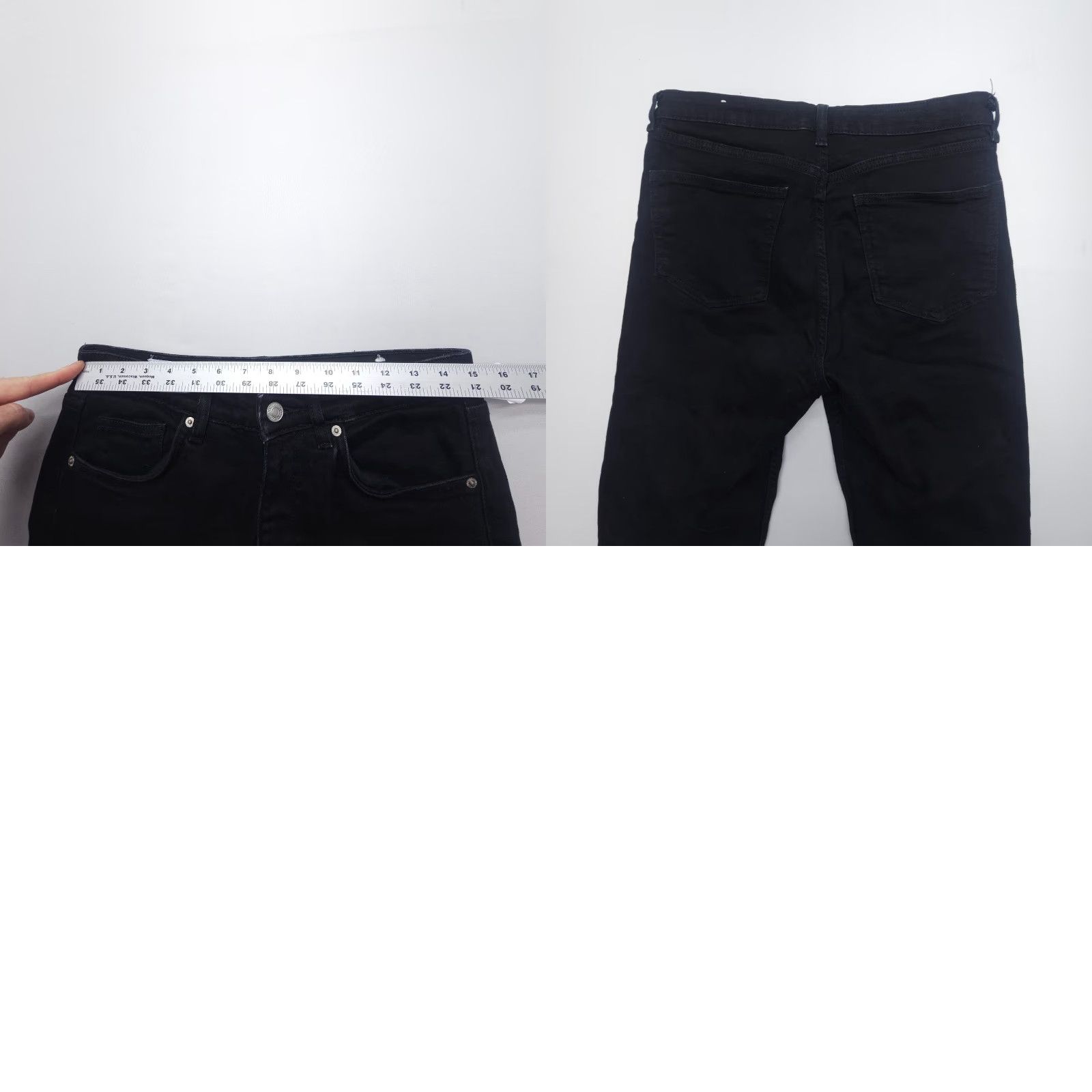 Zara Zara Jeans Straight Black Dark Wash 8 25" Inseam Denim Cotton Blend 5-Pocket Regular Stretch Vintage No Logo Women's Jeans Size 30" / US 8 / IT 44 - 8 Thumbnail