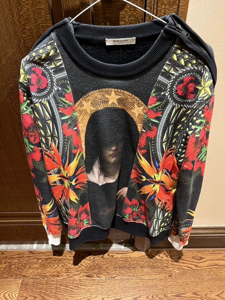 Givenchy Flame Paradise Bird Virgin Mary Hoodie