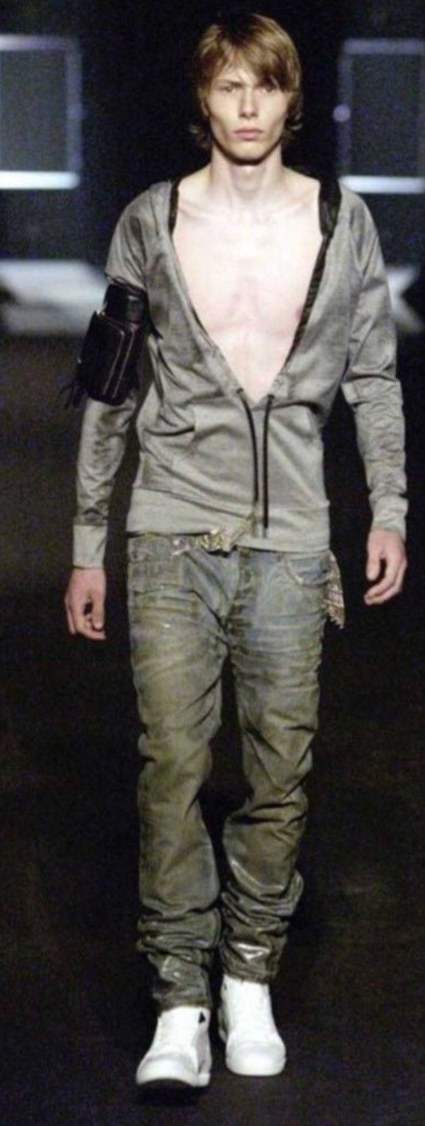 Dior × Hedi Slimane Dior SS04 Dirty Blue / Bleu Claire Waxed Clawmark Denims Size US 32 / EU 48 - 3 Thumbnail