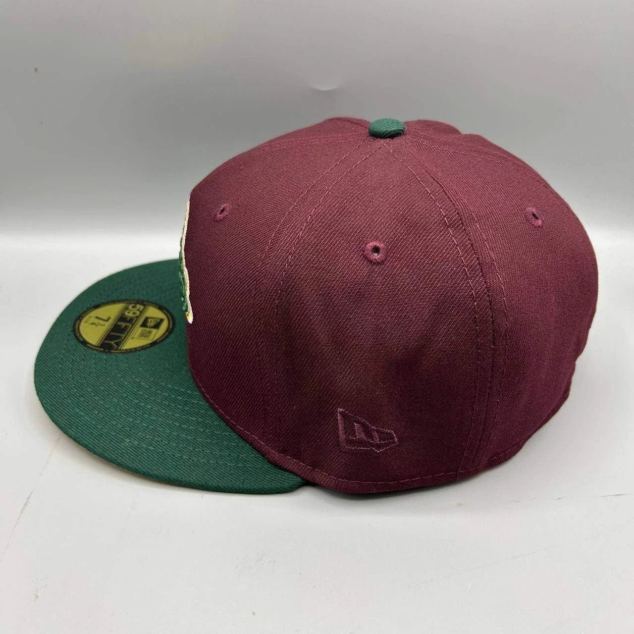 New Era Milwaukee Brewers Hat Men 7 1/4 Red Green MLB Fitted Cap New Size ONE SIZE - 5 Thumbnail