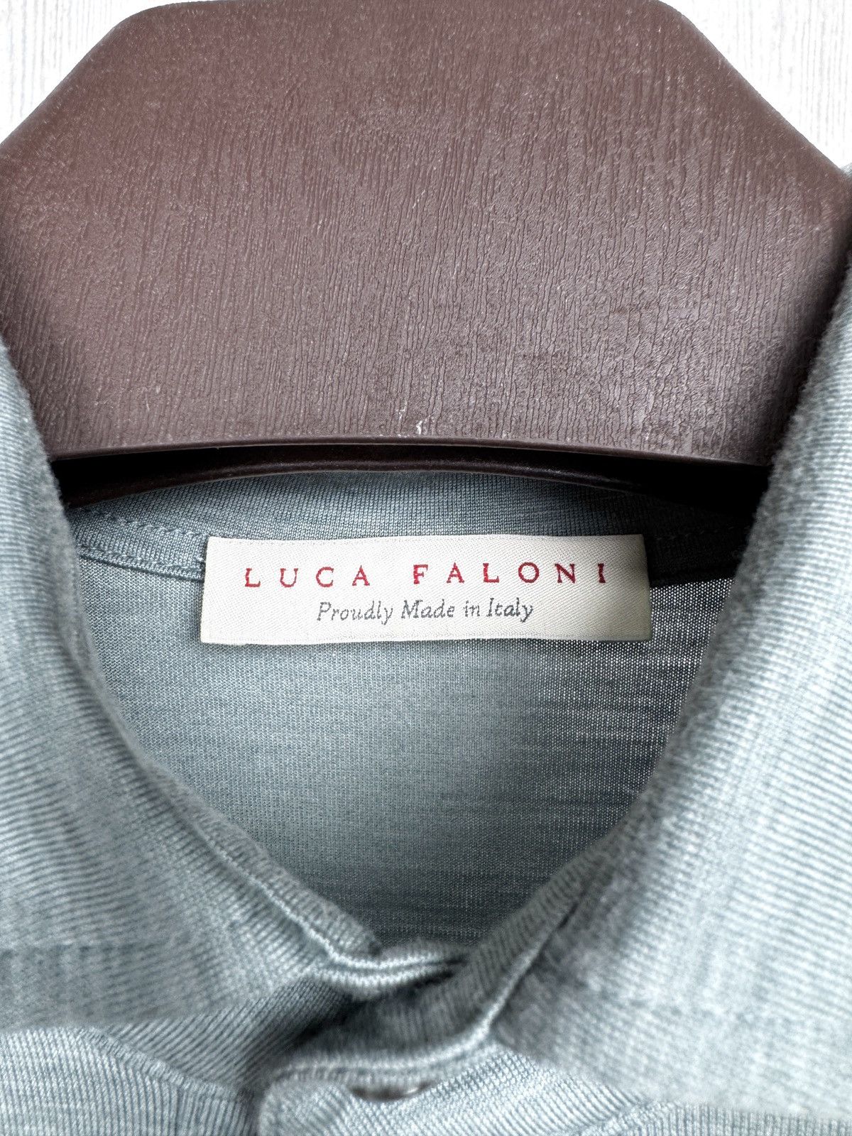 Other Luca Faloni Long Sleeve Polo Shirt Silk-Cotton Marine Green Size US XS / EU 42 / 0 - 10 Thumbnail