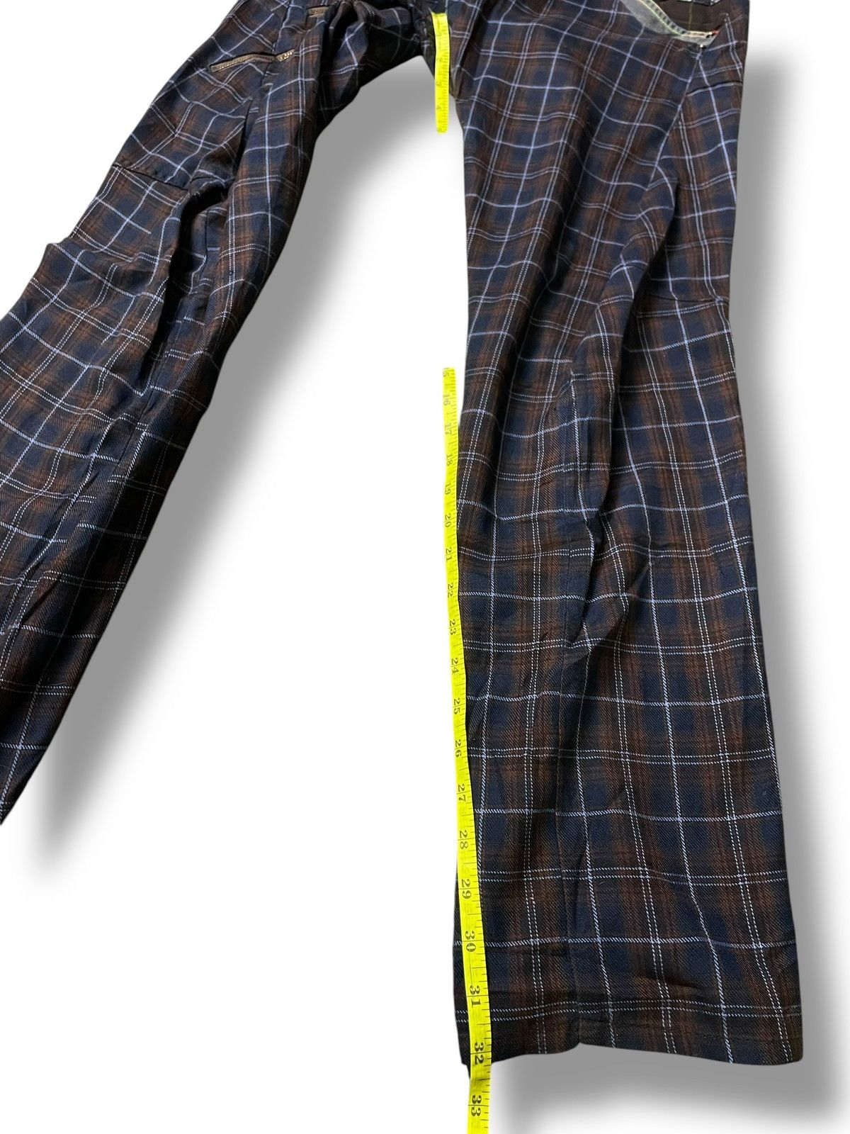 If Six Was Nine Breath Mint Double Waisted Tartan Pants (92) Size US 32 / EU 48 - 7 Thumbnail