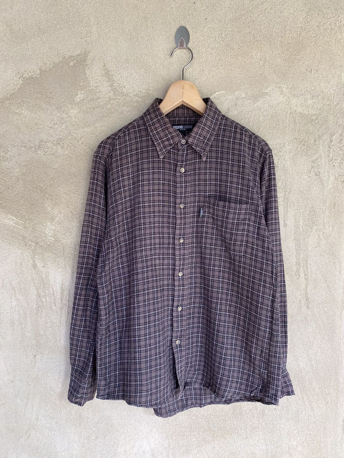 Michiko Koshino Michiko Koshino London Plaid Tartan Flannel Shirt Button Up Size US M / EU 48-50 / 2 - 2 Thumbnail