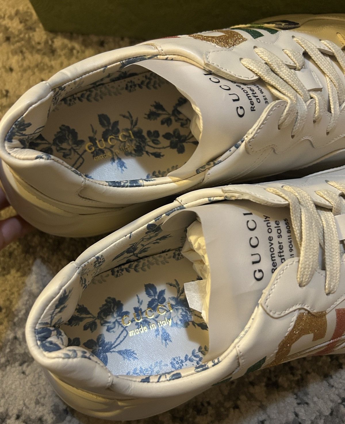 Gucci Gucci Logo Rhyton Glitter Sneaker size 42 Size US 12 / IT 42 - 3 Thumbnail