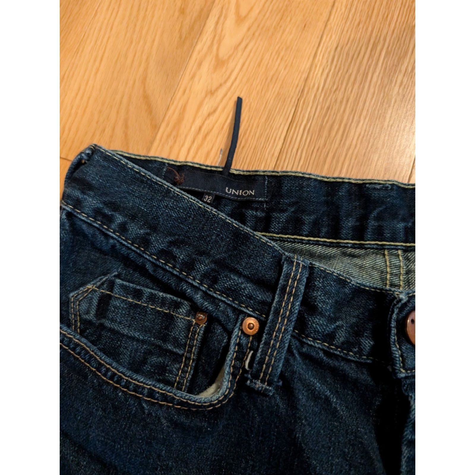 Union LA Union LA Y2k Dark Denim Men's Regular Straight Fit 32x30 Jeans Blue Dark Wash Straight Mens 32 30 Regular Union LA Y2k Dark Denim Jeans Men Size 32x30 Size US 32 / EU 48 - 3 Thumbnail