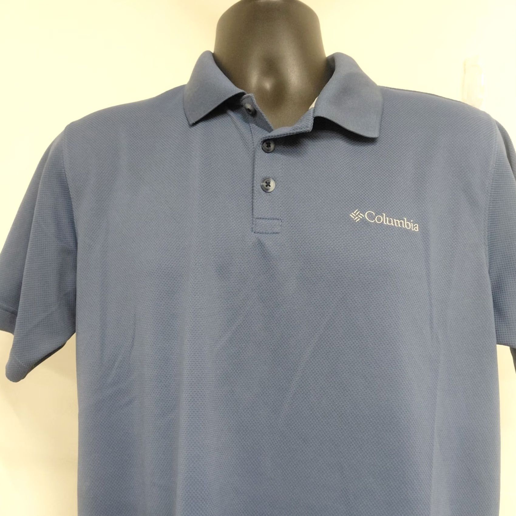 Vintage Columbia Omni-Wick Polo Shirt Men Medium Slate Blue Short Sleeve Hiking Fishing Size US M / EU 48-50 / 2 - 5 Thumbnail
