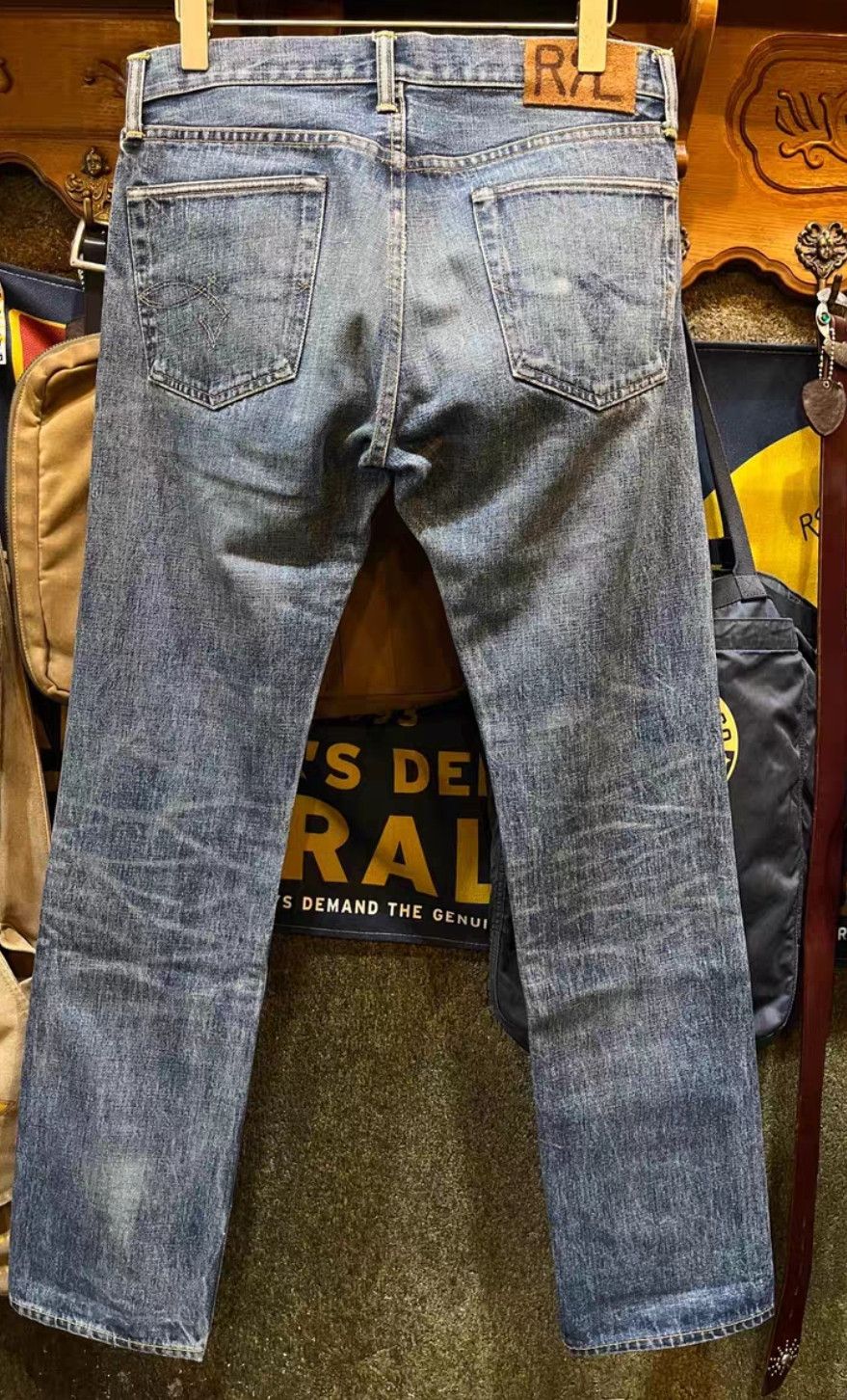 RRL Ralph Lauren RRL Ralph Lauren Rare and out of print old jeans with smil Size US 32 / EU 48 - 2 Thumbnail