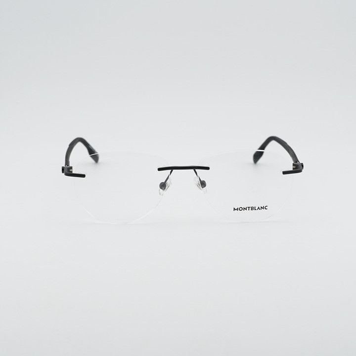 Montblanc Montblanc MB0186O 001 Eyeglasses Black 56mm Round Frame Size ONE SIZE - 2 Thumbnail